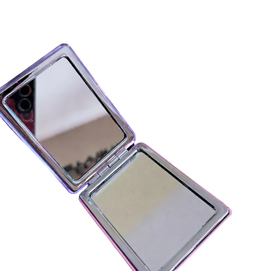 Labubu Floating Glitter Compact Mirror