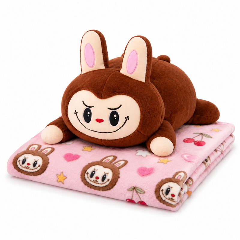 Labubu Plush with Blanket