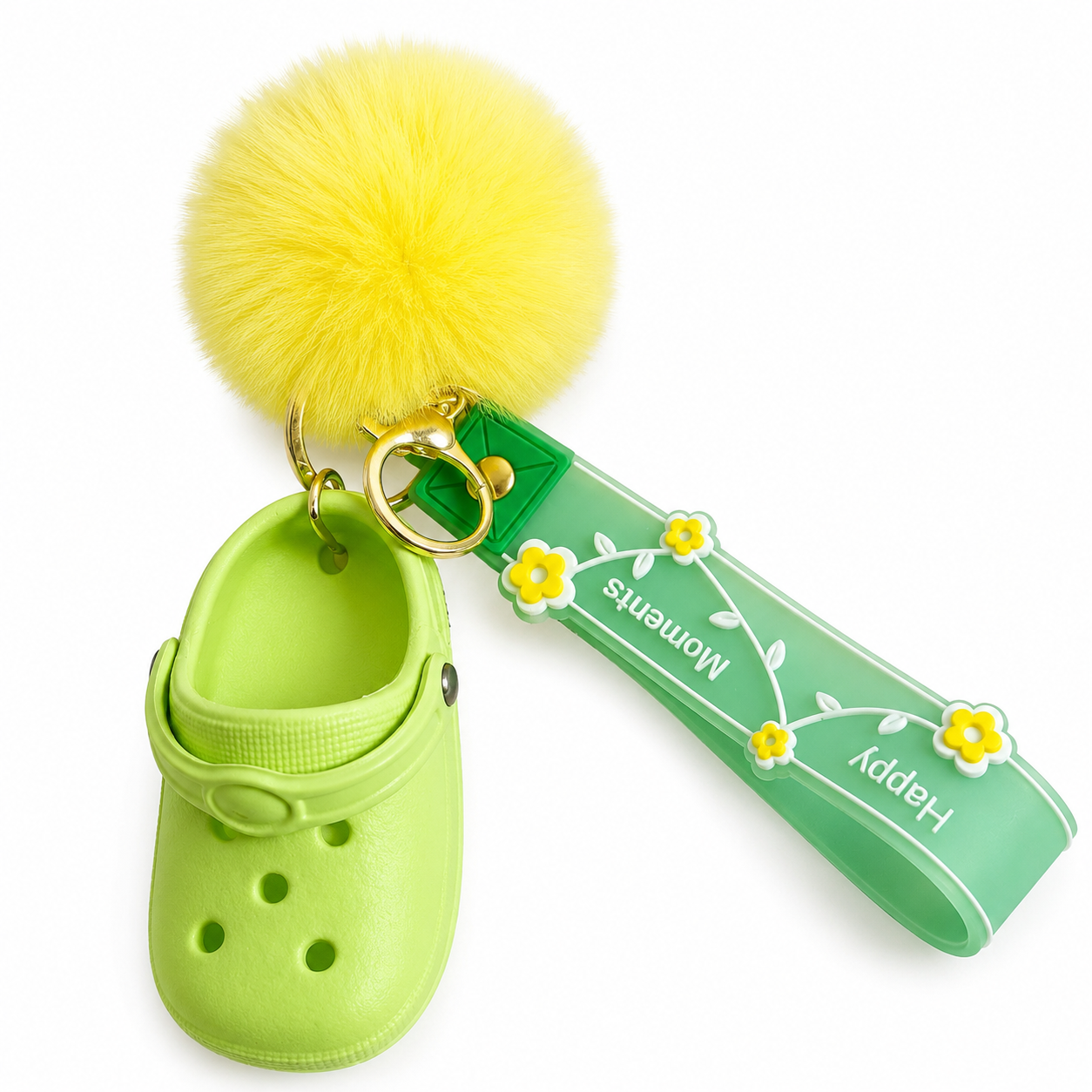 Croc Pom Pom Keychain
