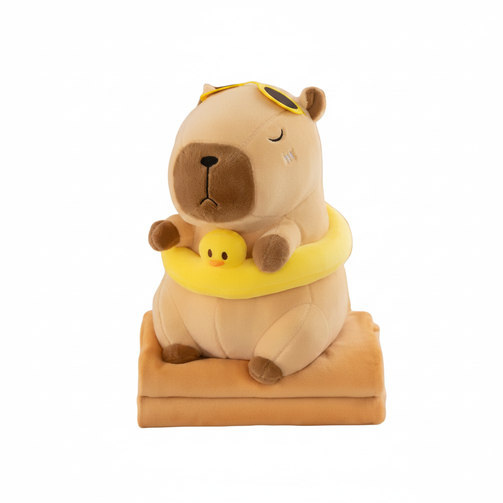 Capybara Plush with Blanket