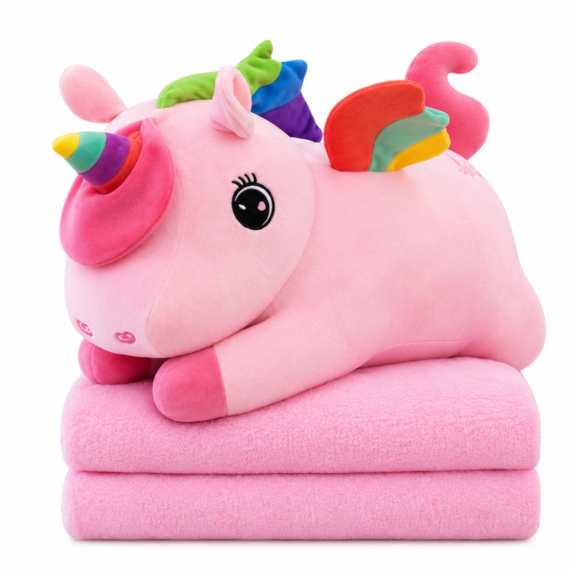 Unicorn Plush with Blanket